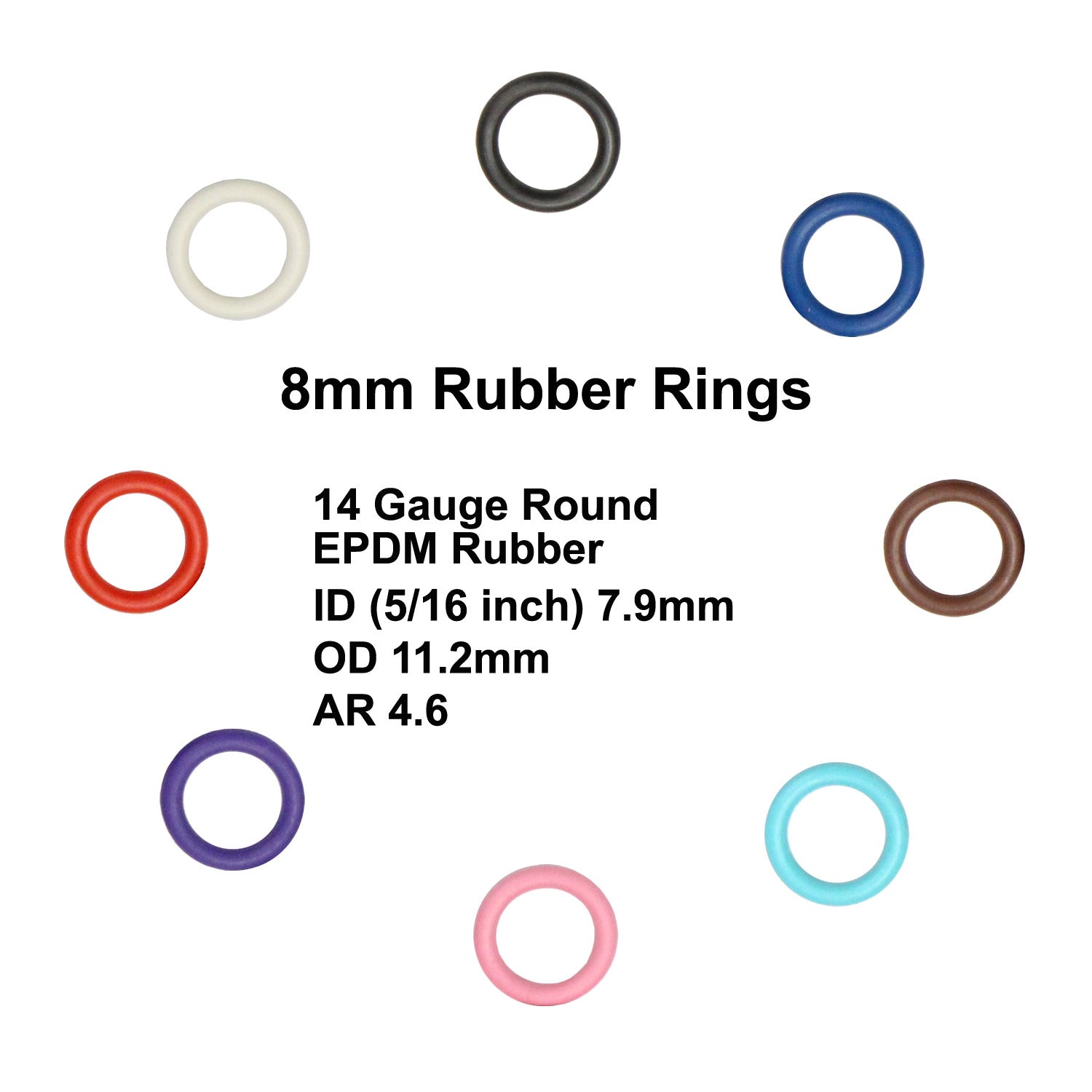 Jump ring, anodized aluminum, black, 12mm round, 7.9mm inside