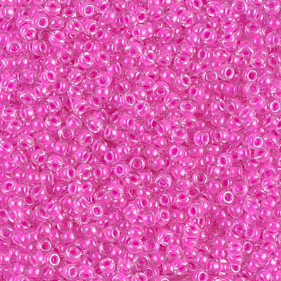 11/0 Luminous Hot Magenta Color Lined Miyuki Round Seed Beads
