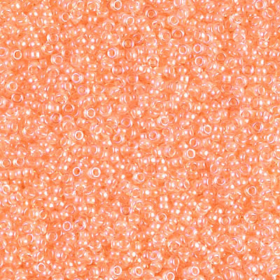 15/0 Luminous Creamsicle Color Lined Miyuki Round Seed Beads