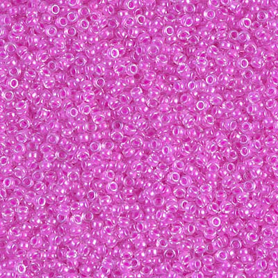 15/0 Luminous Hot Magenta Color Lined Miyuki Round Seed Beads