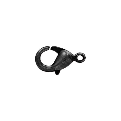 14mm Lobster Clasp / 10 Pack / plated zinc with a black finish