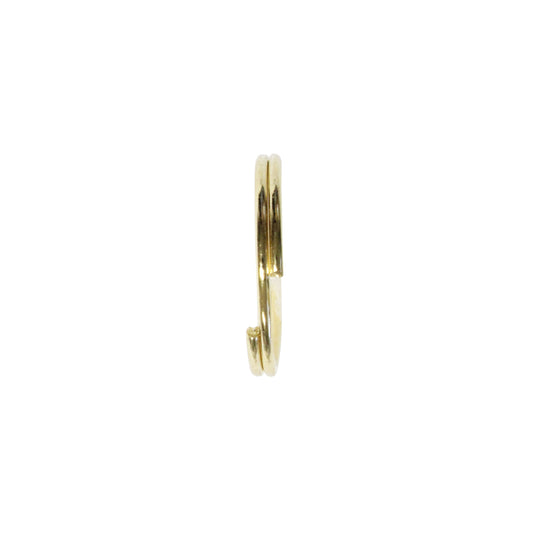 20mm Bright Brass Split Ring / for key rings or secure charms or tags