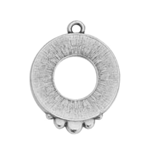 TierraCast Blossom Pendant / 26 x 20mm / pewter with antique silver finish