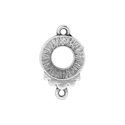 TierraCast Blossom Link / 21 x 13mm / pewter with antique silver finish