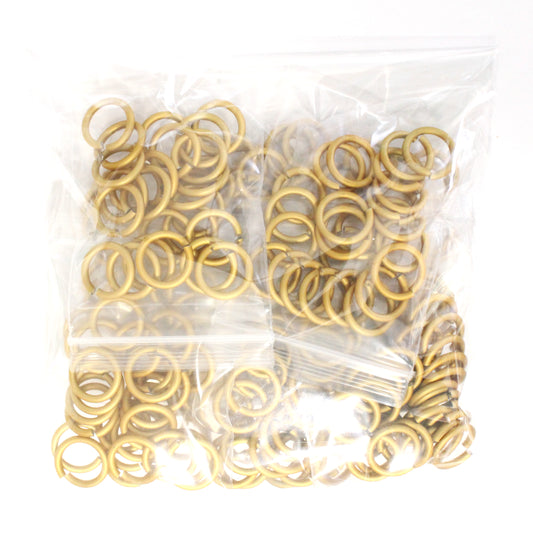 250 Pack - 10mm MATTE GOLD Aluminum Jump Rings - reverse view