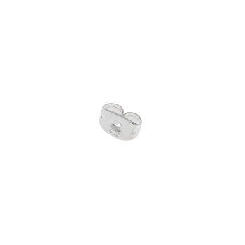 (10 Pack) Stainless Steel Butterfly Ear Safety Back - Silver Plate / made in EU
