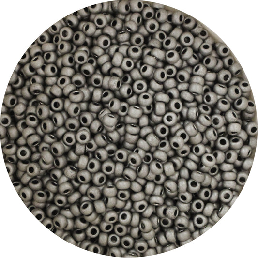 10/0 METALLIC MATTE GUNMETAL Terra Seed Beads  / sold in 1 ounce packs /  Preciosa Czech Glass