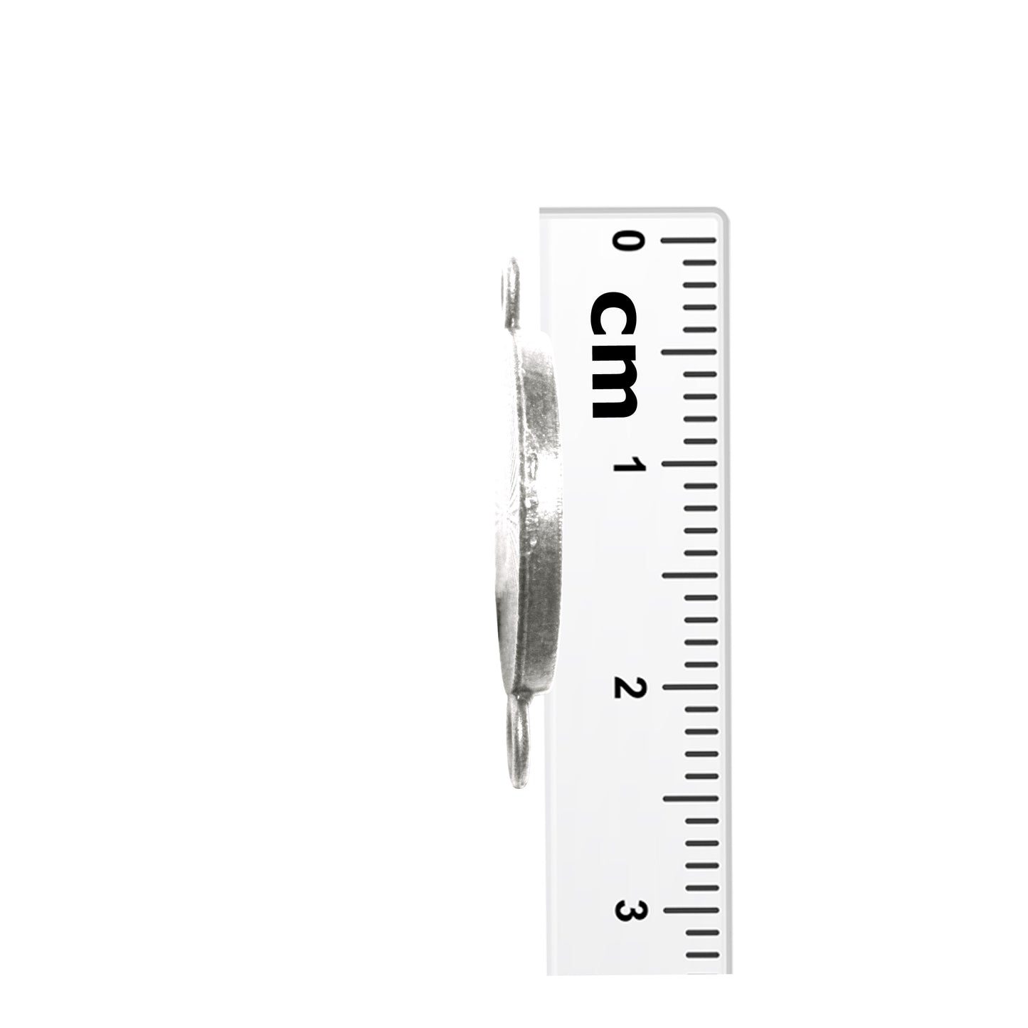 Radiant Round Bezel Link / 14mm ID / antique silver finish / plated zinc alloy