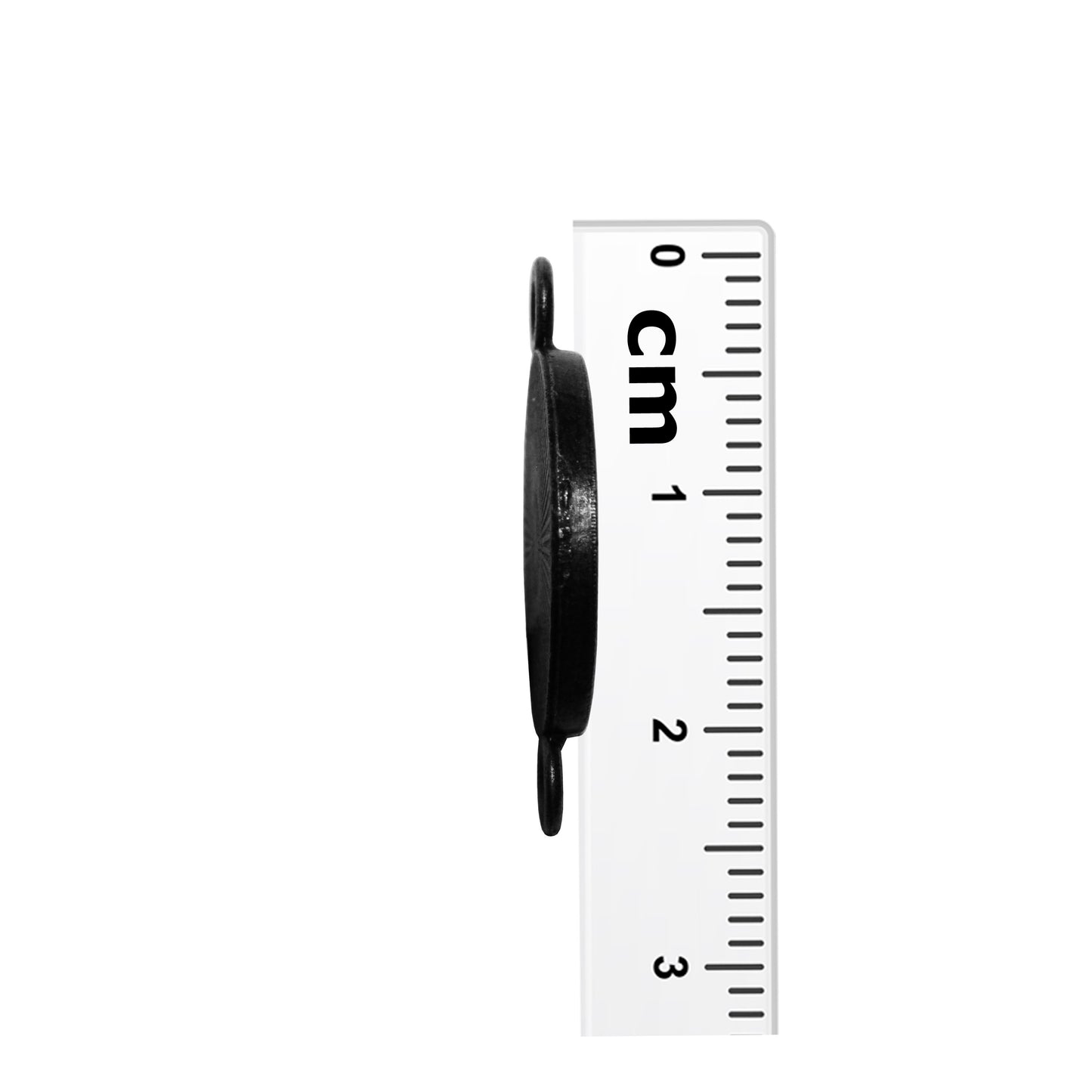 Radiant Round Bezel Link / 14mm ID / black finish / plated zinc alloy