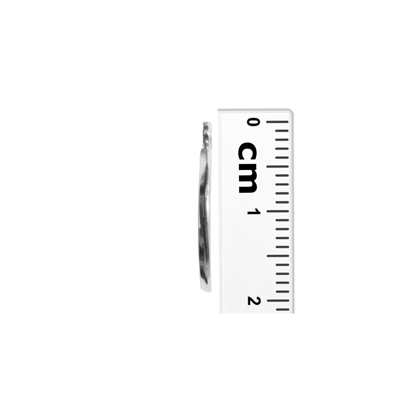 Plain Round Bezel Charm / 14mm ID / bright silver finish / plated zinc alloy