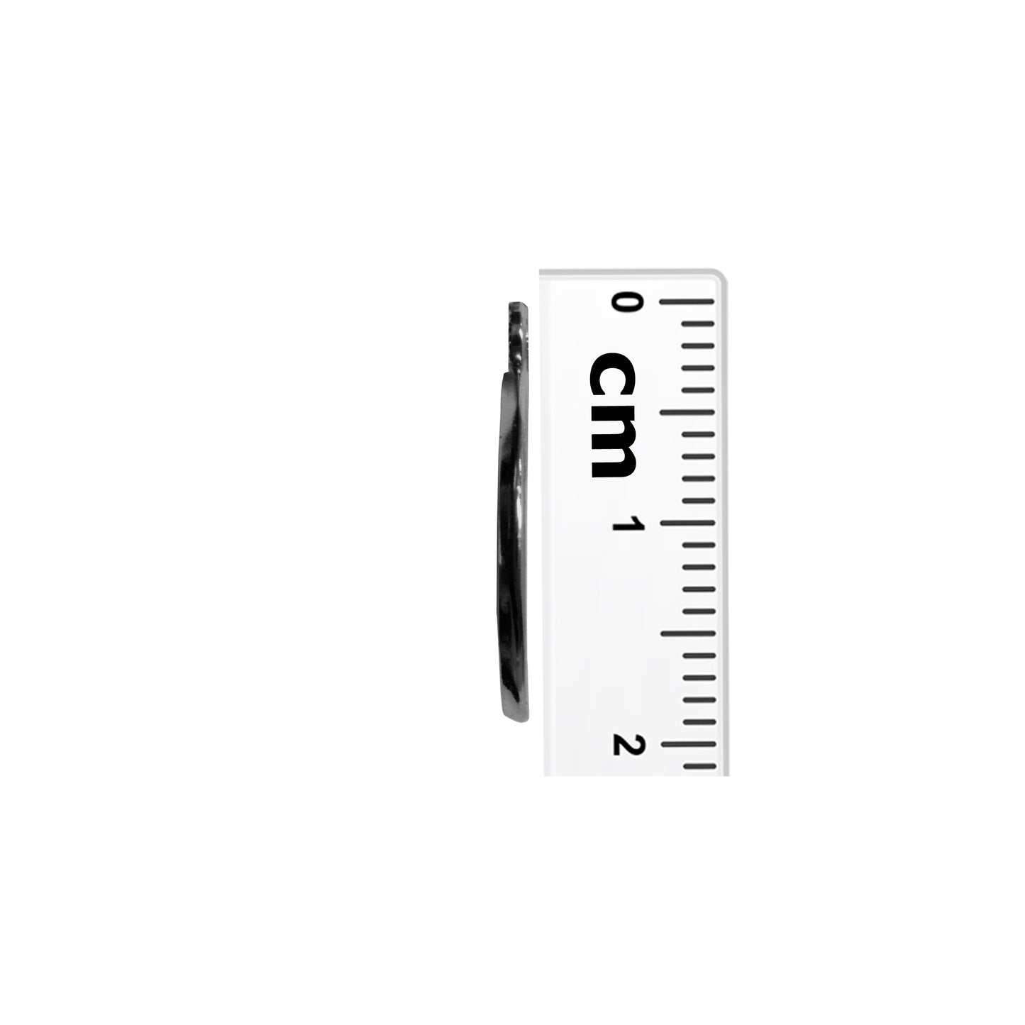 Plain Round Bezel Charm / 14mm ID / black finish / plated zinc alloy