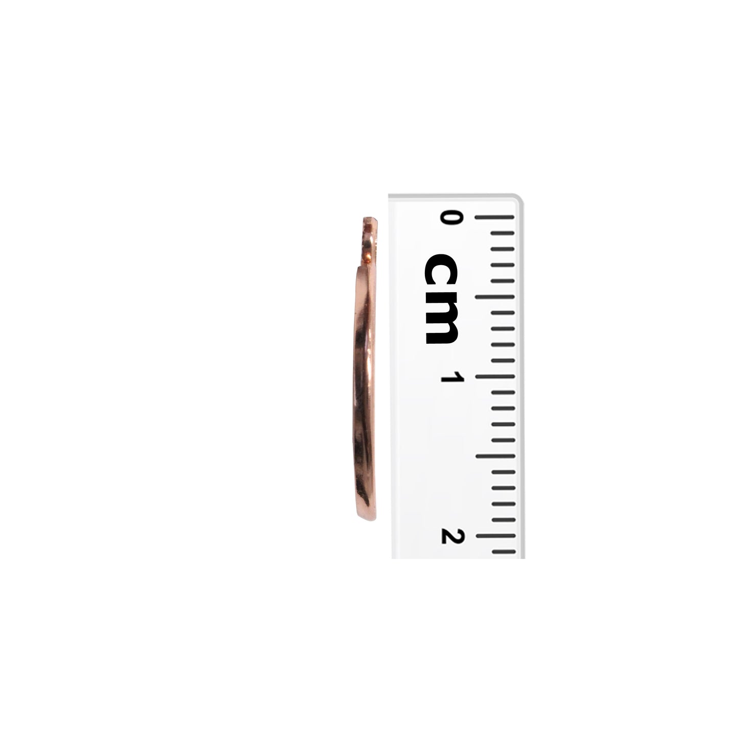 Plain Round Bezel Charm / 14mm ID / rose gold finish / plated zinc alloy