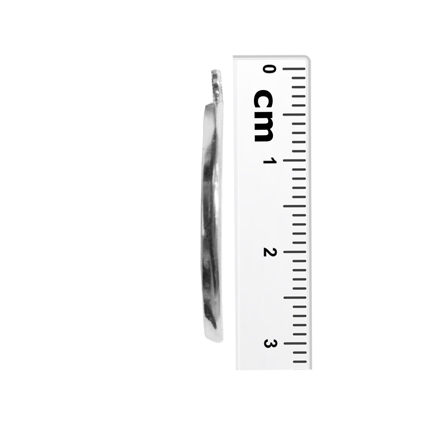 Plain Round Bezel Charm / 25mm ID / bright silver finish / plated zinc alloy