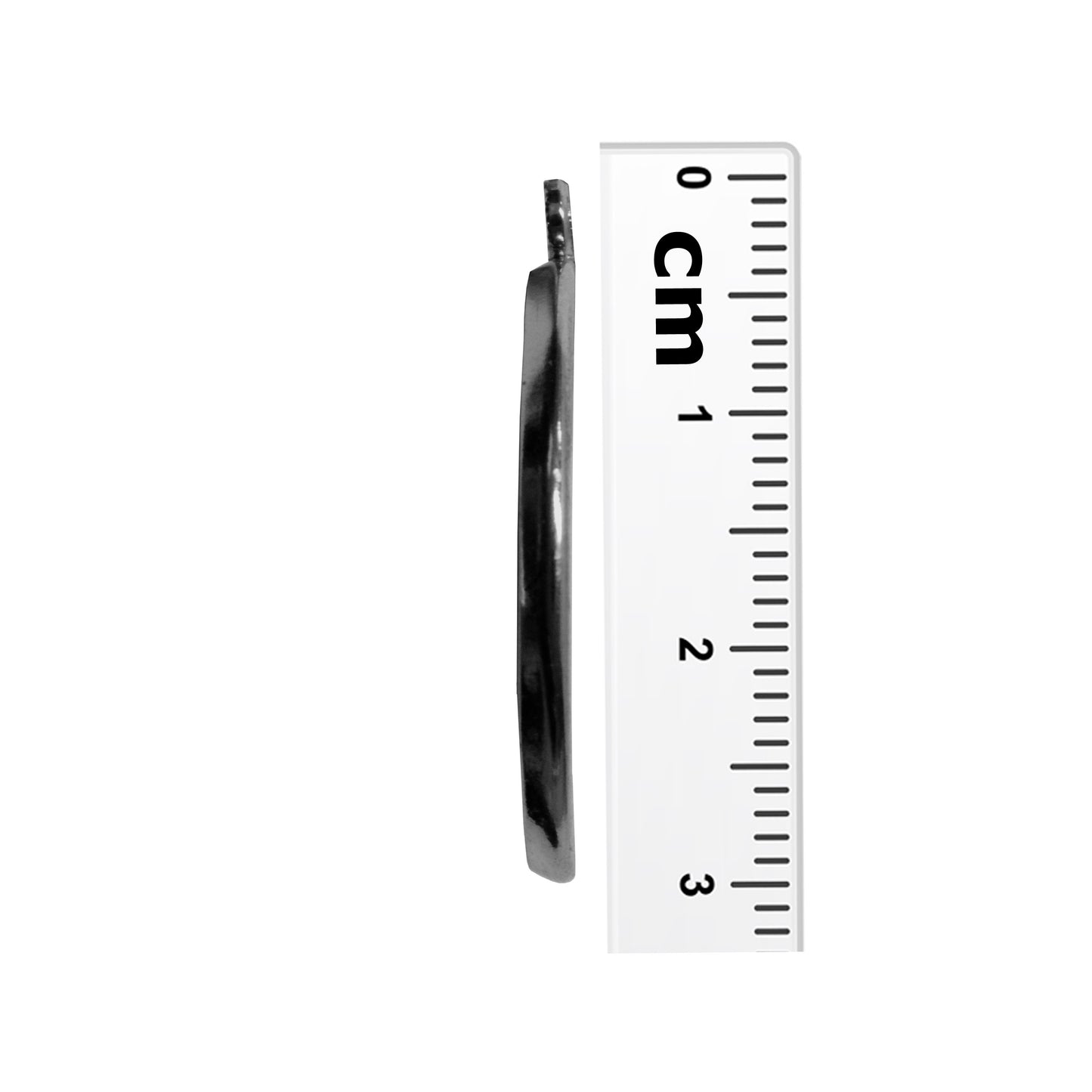 Plain Round Bezel Charm / 25mm ID / black finish / plated zinc alloy