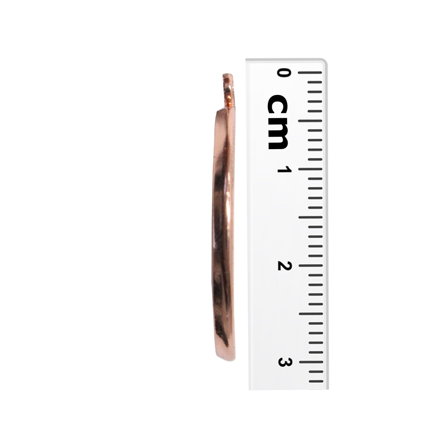 Plain Round Bezel Charm / 25mm ID / rose gold finish / plated zinc alloy
