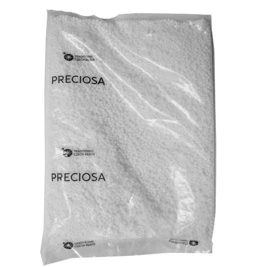 10/0 SNOW WHITE Czech Glass Seed Beads