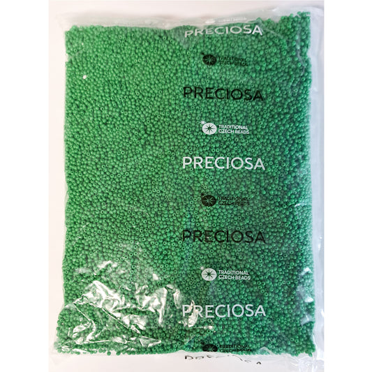 10/0 MEDIUM GREEN Seed Beads  / 500 grams /  Preciosa Czech Glass