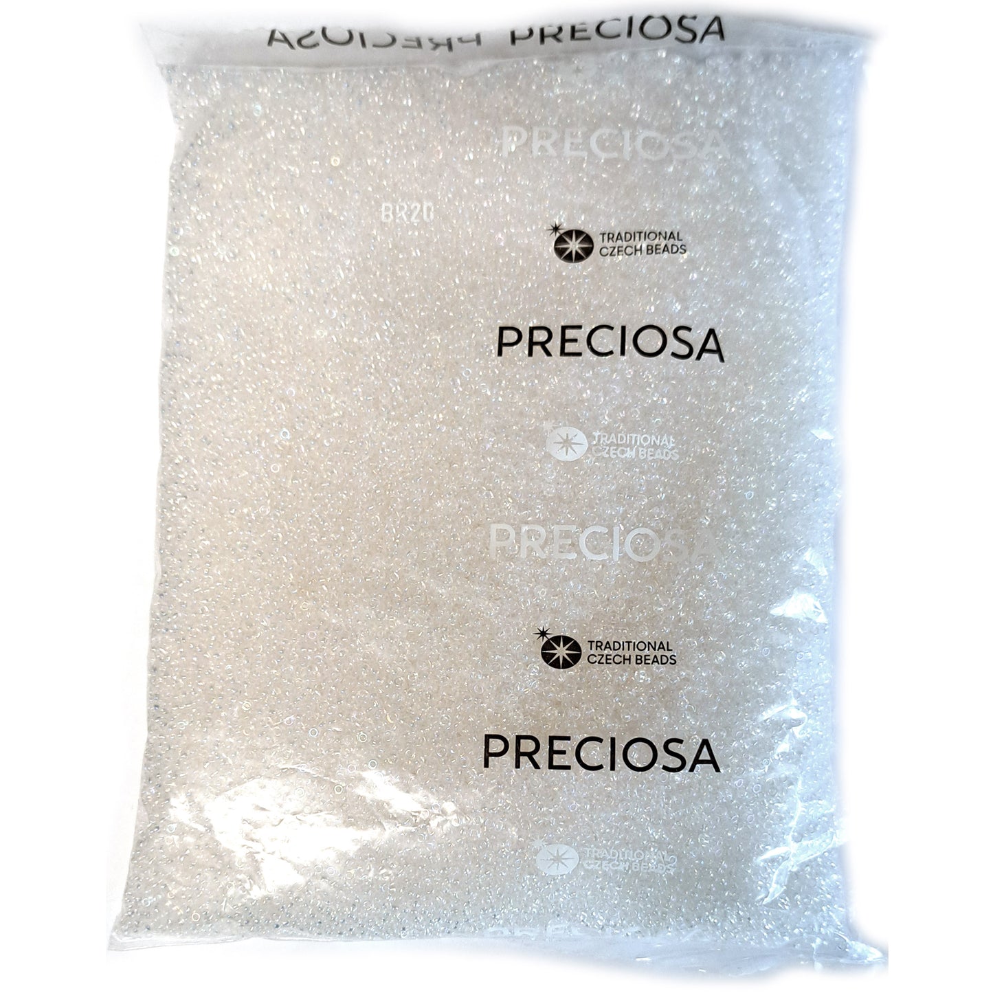 10/0 CRYSTAL LUSTER Seed Beads / sold in 1 ounce packs / Preciosa Czech Glass