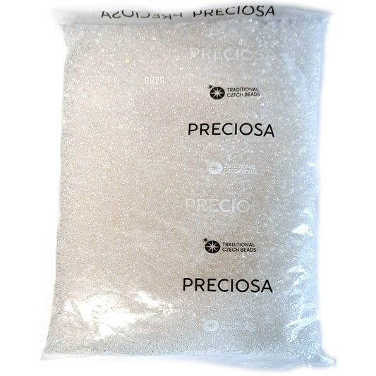 10/0 CRYSTAL LUSTER Seed Beads  / 500 grams /  Preciosa Czech Glass