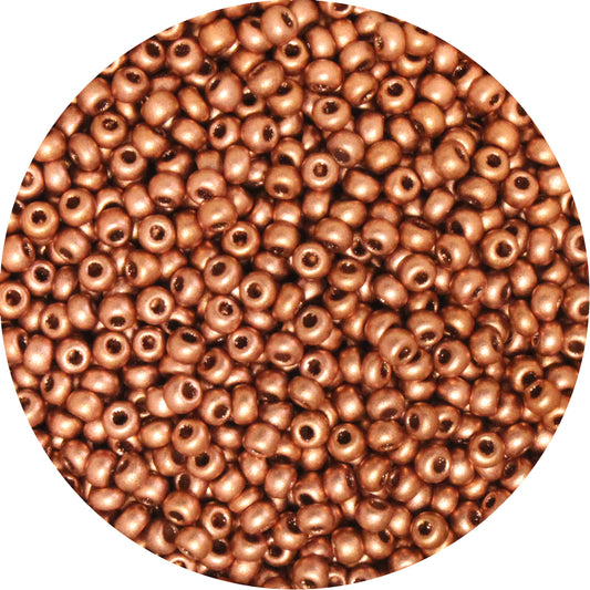 10/0 METALLIC COPPER SATIN Seed Beads / 1 ounce packs / Preciosa Czech Glass