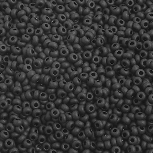 10/0 BLACK MATTE Seed Beads / sold in 1 ounce packs / Preciosa Czech Glass