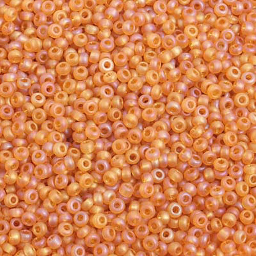 10/0 CARAMEL TOPAZ MATTE AB Seed Beads / sold in 1 ounce packs / Preciosa Czech Glass