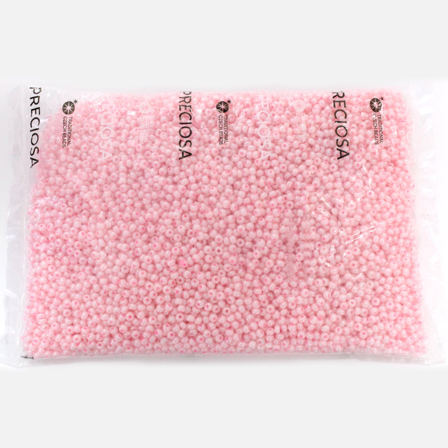 500 gram factory pack - 6/0 PEARLIZED PALE PINK Preciosa Seed Beads