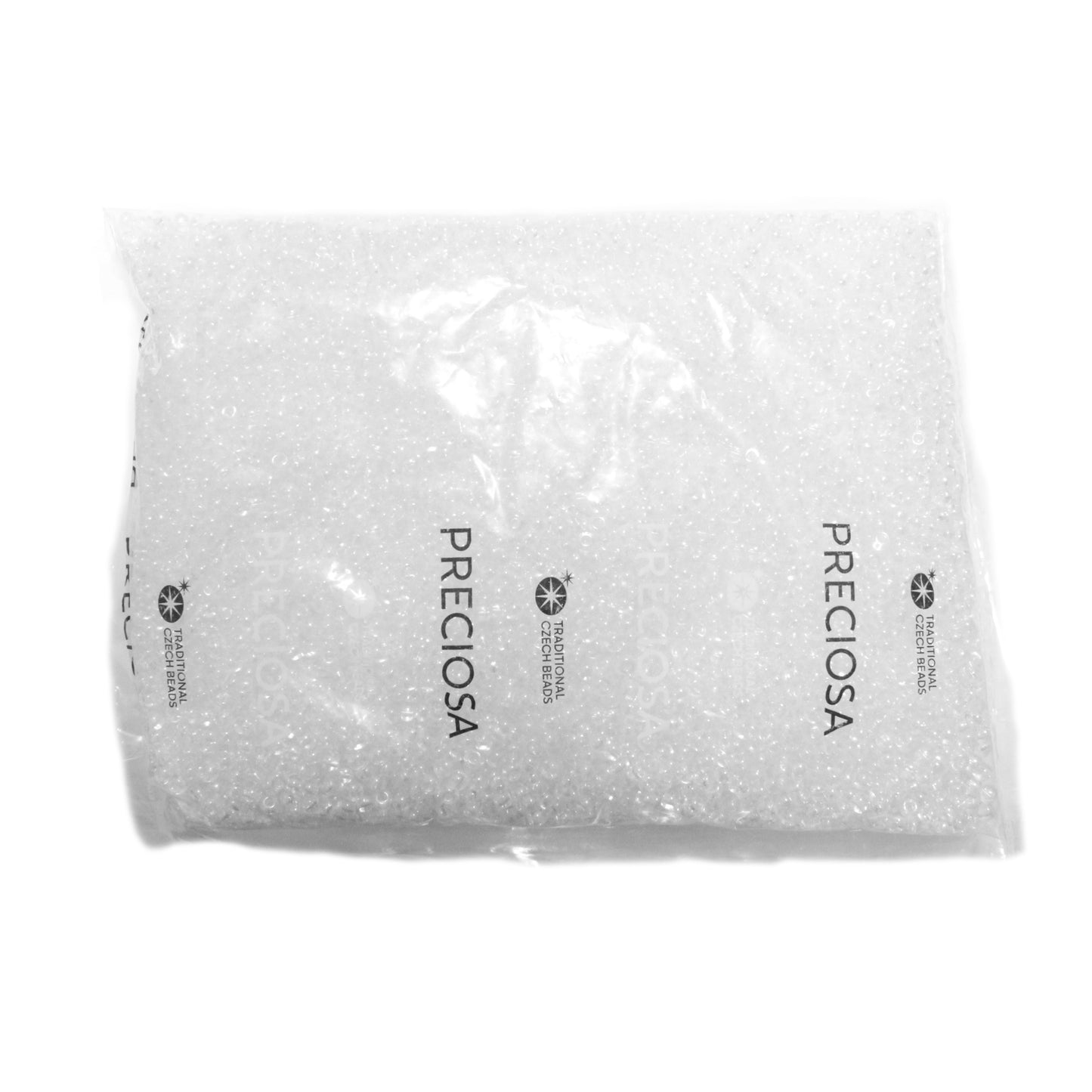 500 gram factory pack - 6/0 CRYSTAL LUSTER Preciosa Seed Beads