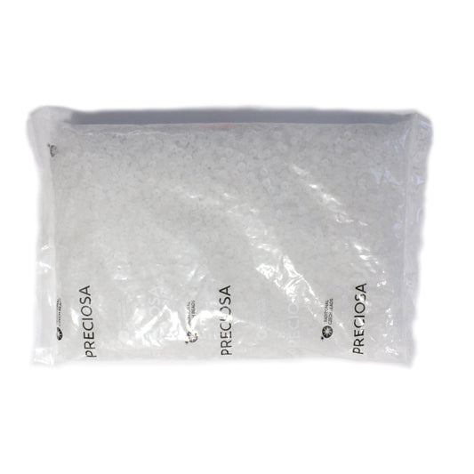 500 gram factory pack - 6/0 CRYSTAL MATTE Preciosa Seed Beads