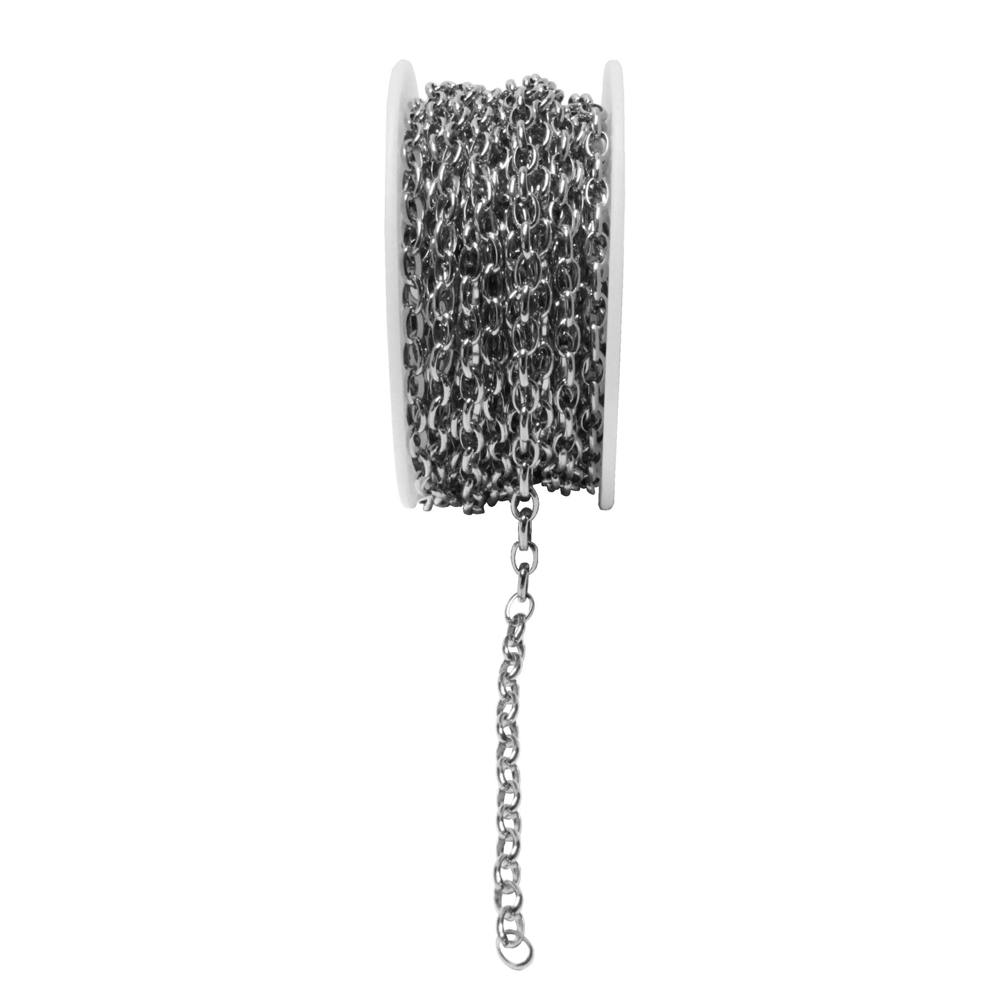 Medium Cable Chain / stainless steel / sold by the foot / 6 x 4mm links (OD)
