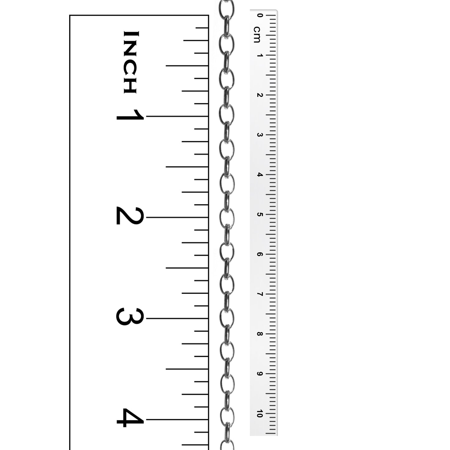 Medium Cable Chain / stainless steel / sold by the foot / 6 x 4mm links (OD)