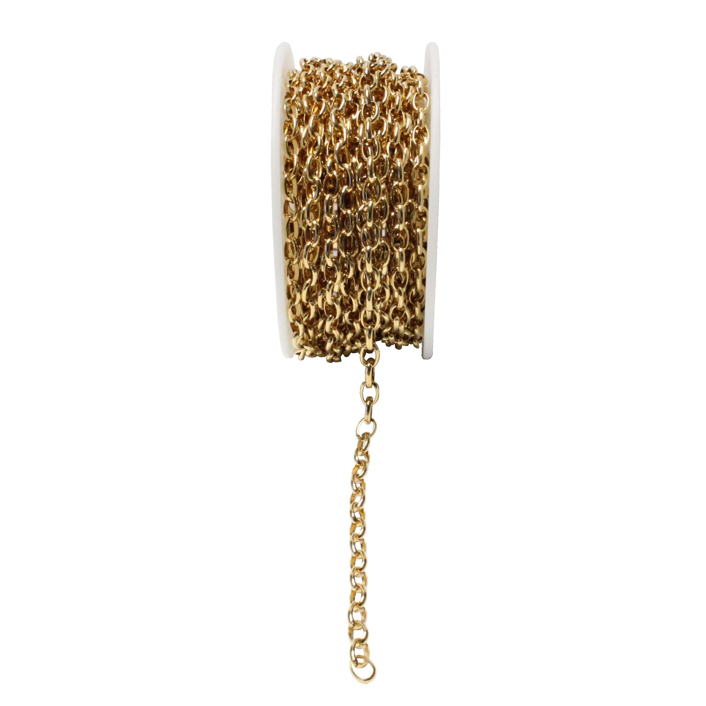 Medium Cable Chain / gold plated stainless steel / sold by the foot / 6 x 4mm links (OD)