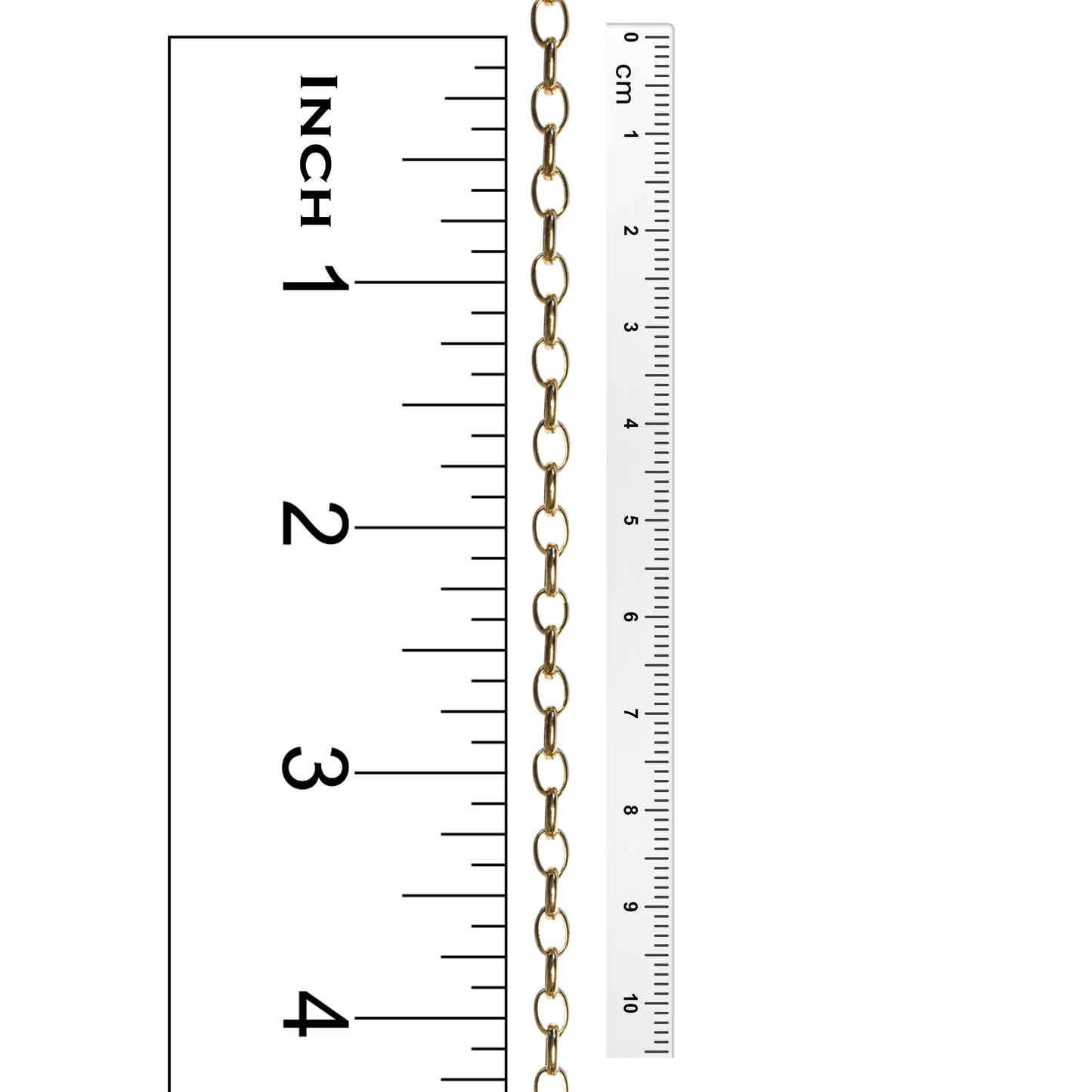 Medium Cable Chain / gold plated stainless steel / sold by the foot / 6 x 4mm links (OD)