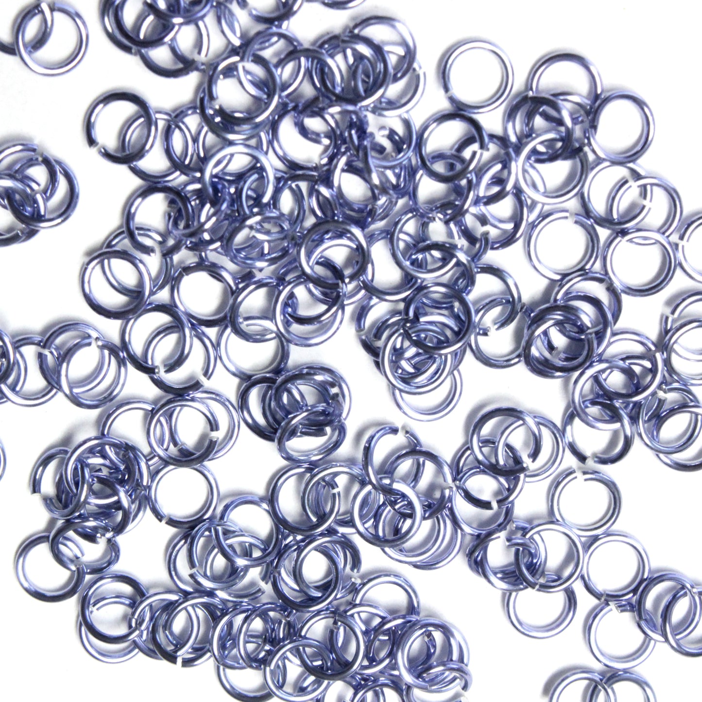 SHINY LIGHT BLUE PURPLE 3.4mm 20 GA Jump Rings