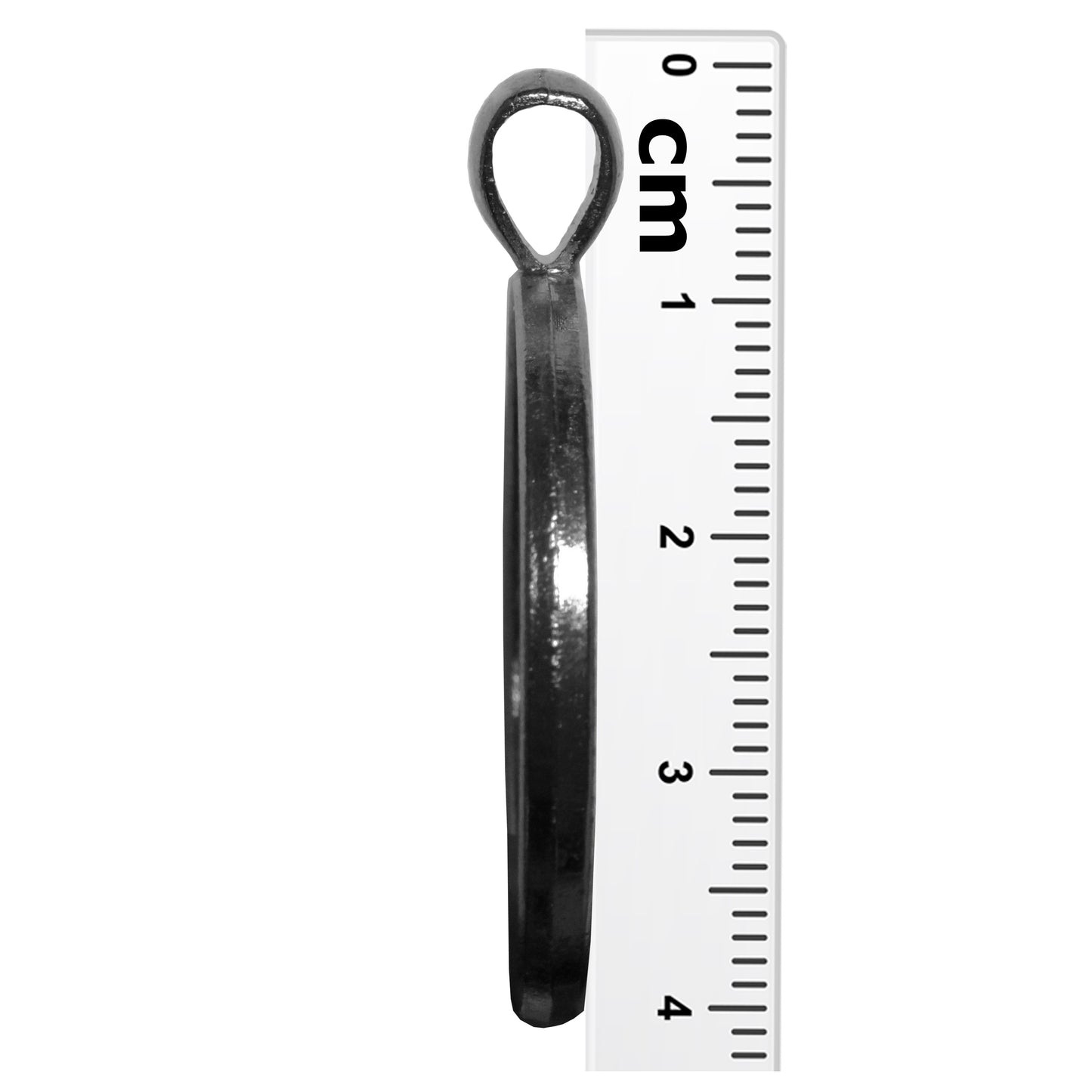 Crosshatch Round Bezel Charm / 30mm ID / black finish / plated zinc alloy