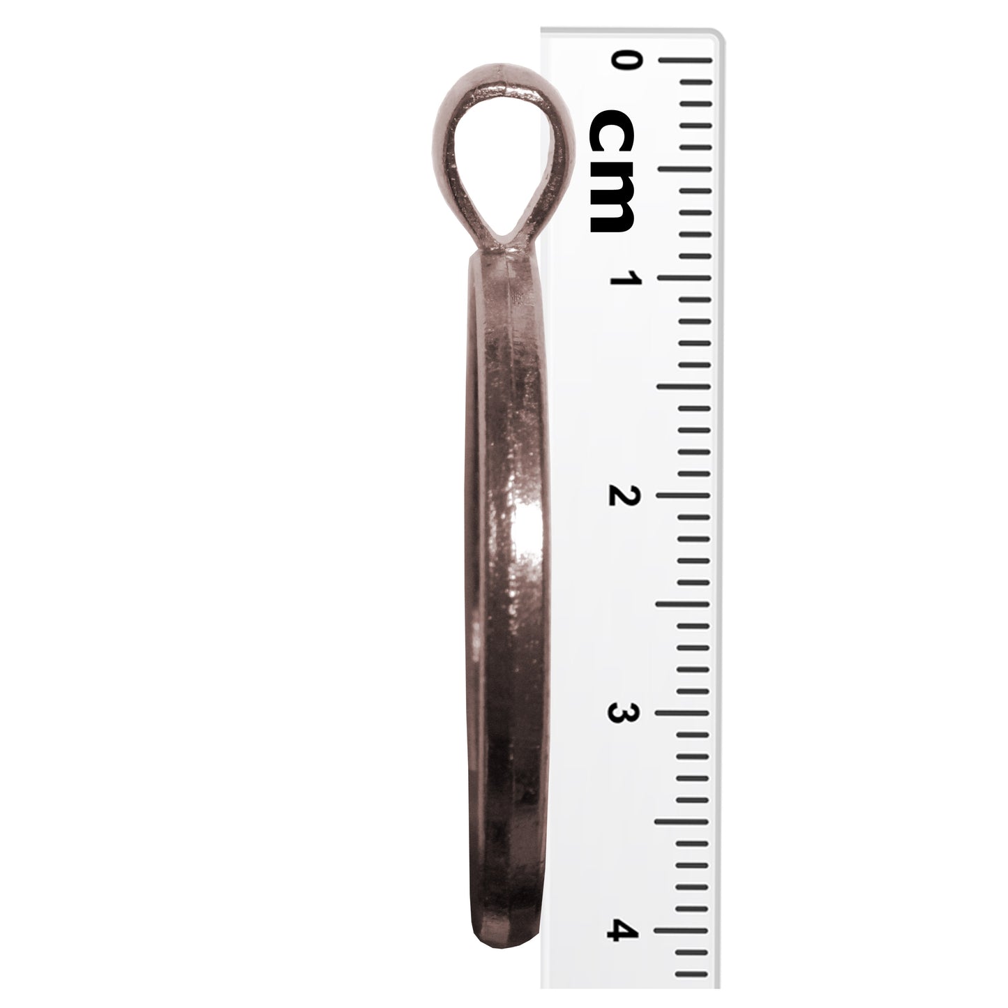 Crosshatch Round Bezel Charm / 30mm ID / antique copper finish / plated zinc alloy