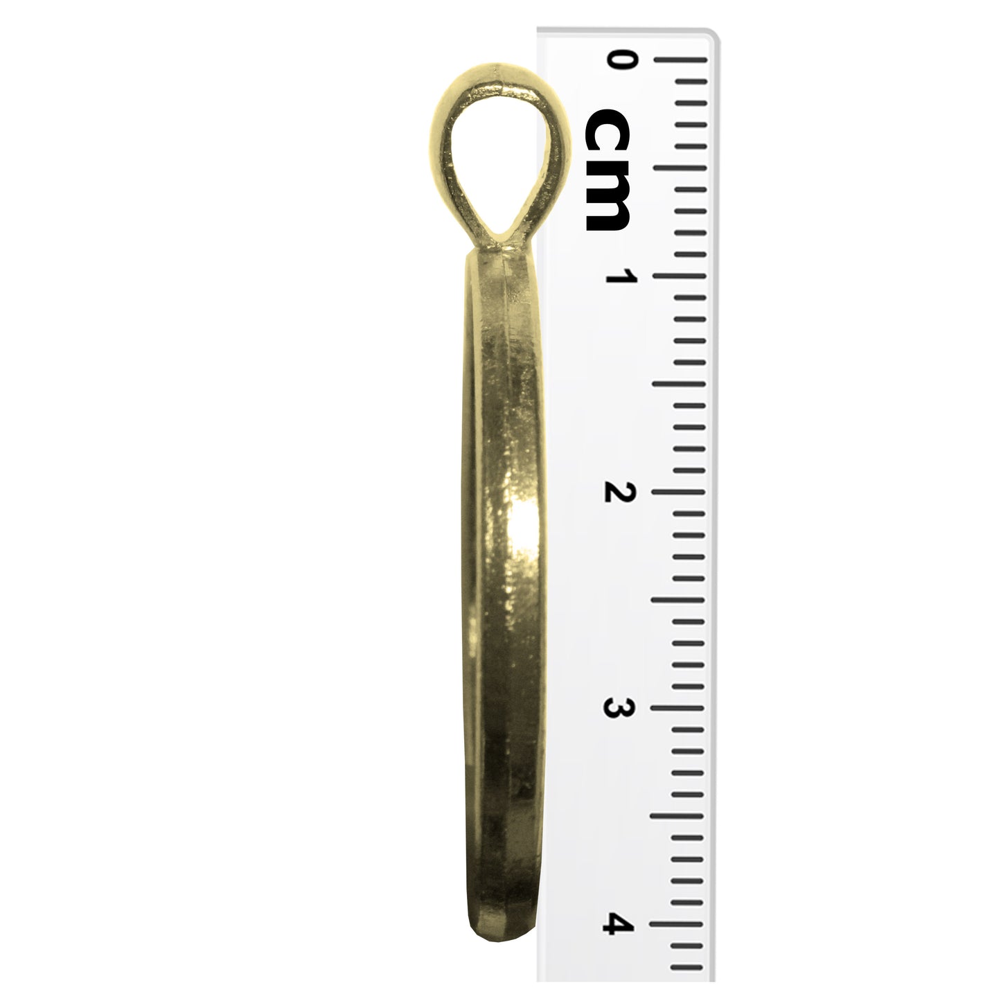 Crosshatch Round Bezel Charm / 30mm ID / bright gold finish / plated zinc alloy