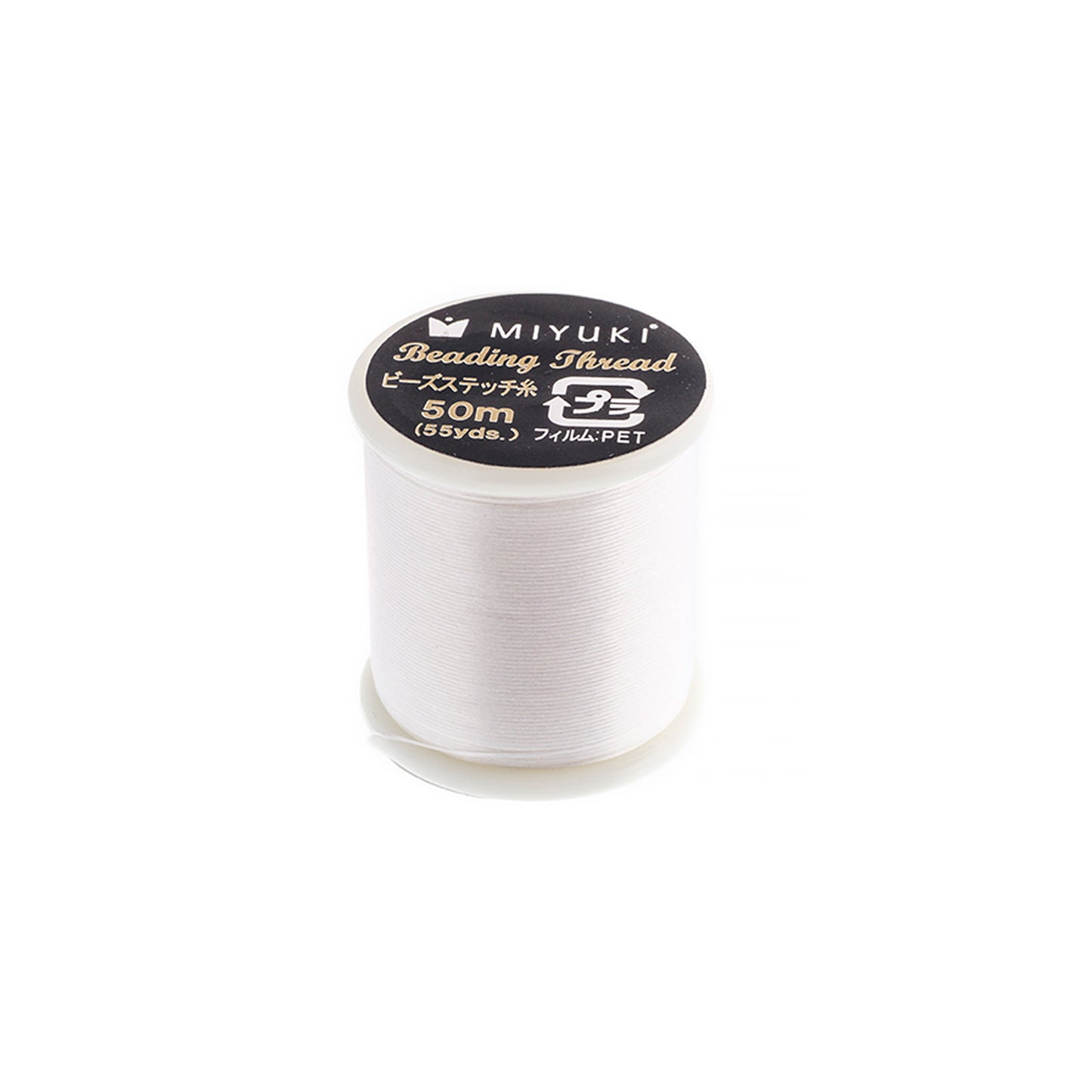 White Miyuki Nylon Beading Thread / 50m - 55 Yard Roll / for bead weaving projects