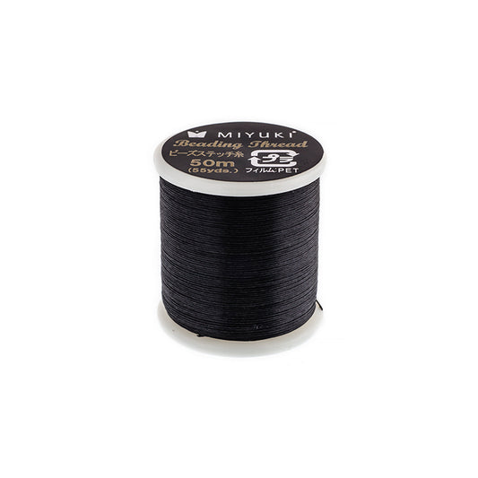 BLACK Miyuki Nylon Beading Thread / 50m - 55 Yard Roll / for bead weaving projects