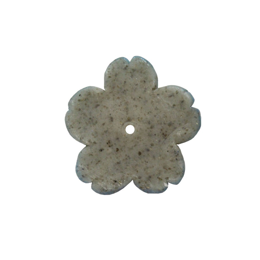 Tree Flower Blossom Bead / granite and blue / handmade polymer clay / 23mm x 23mm