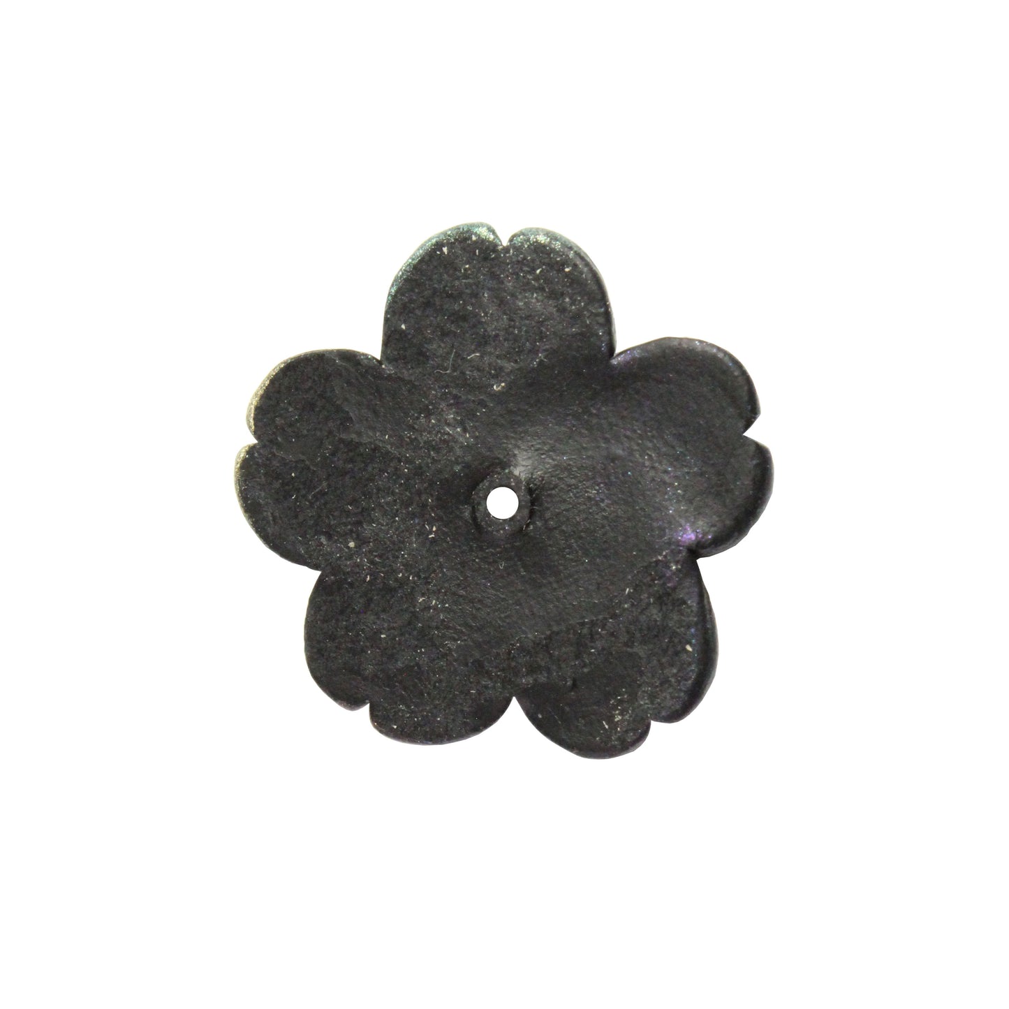 Tree Flower Blossom Bead / black rainbow / handmade polymer clay / 23mm x 23mm