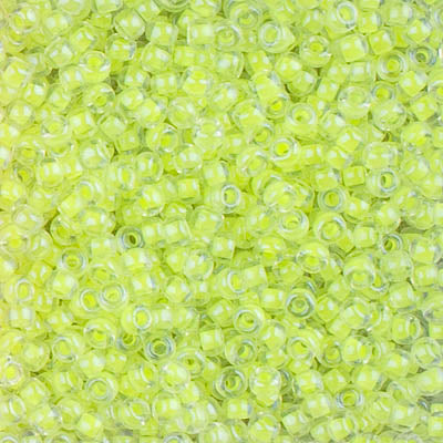 8/0 Luminous Chartreuse Color Lined Miyuki Round Seed Beads