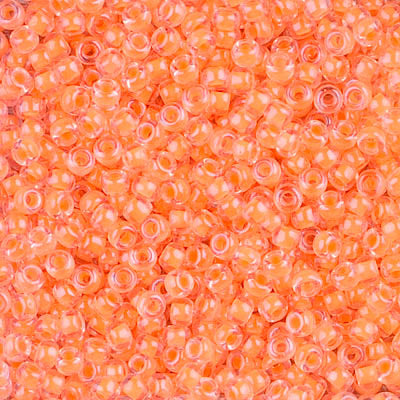 8/0 Luminous Creamsicle Color Lined Miyuki Round Seed Beads