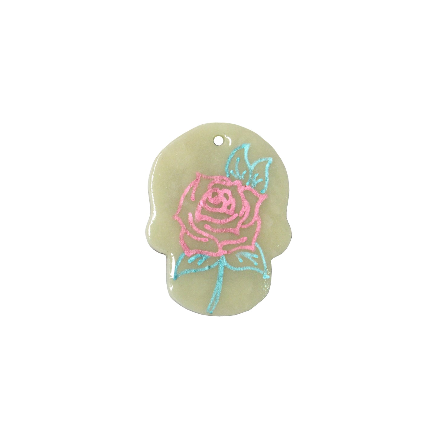 36mm Day of the Dead Skull Charm – Reverse View