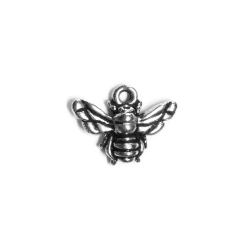 TierraCast Honeybee Charm / pewter with antique silver finish / 94-2118-12
