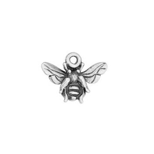 Honeybee Charm Antique Silver / reverse view