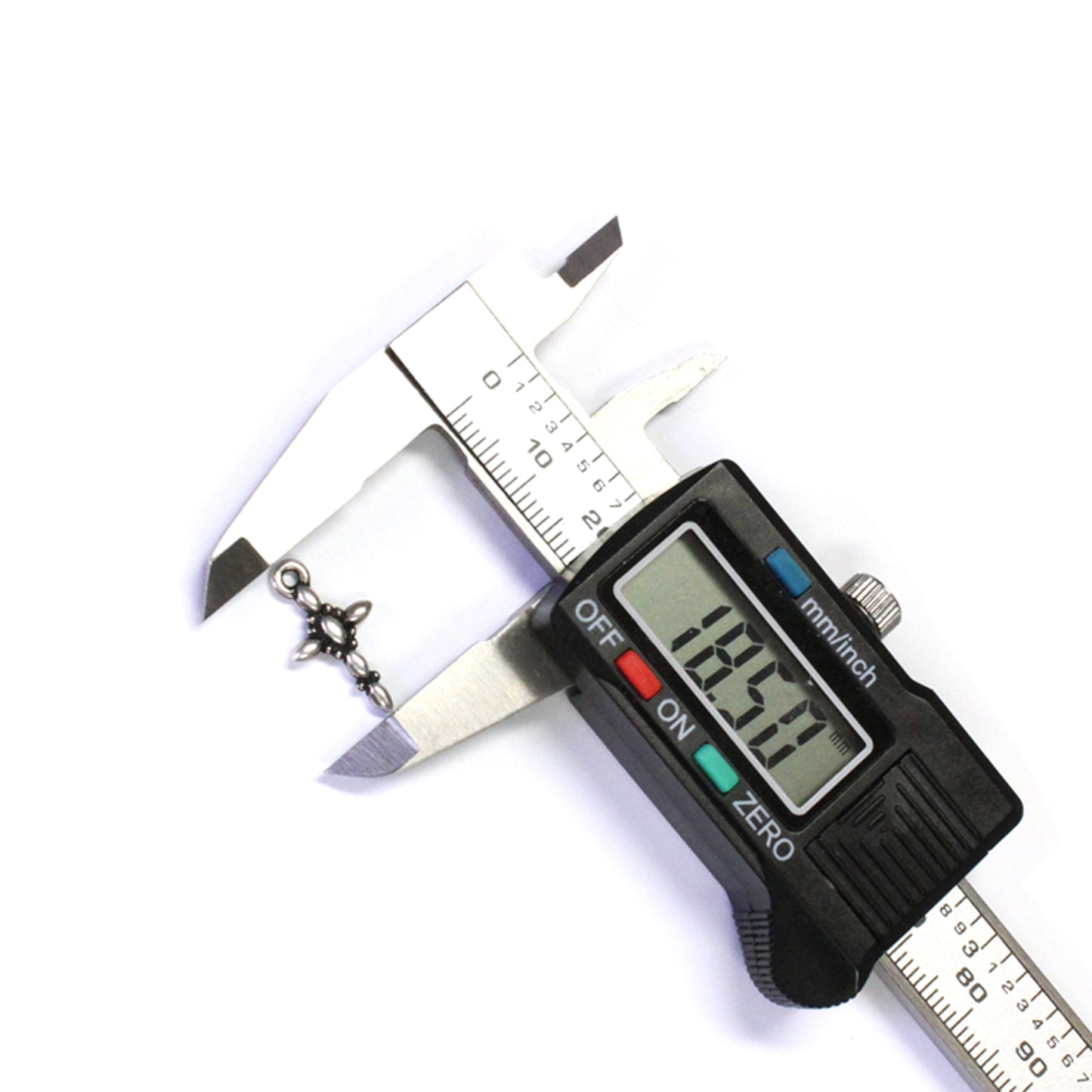 TierraCast Decorative Cross Charm / 10 Pack / pewter with antique silver finish