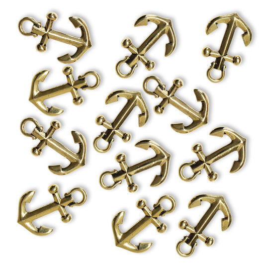 TierraCast Anchor Pendant / pewter with antique gold finish