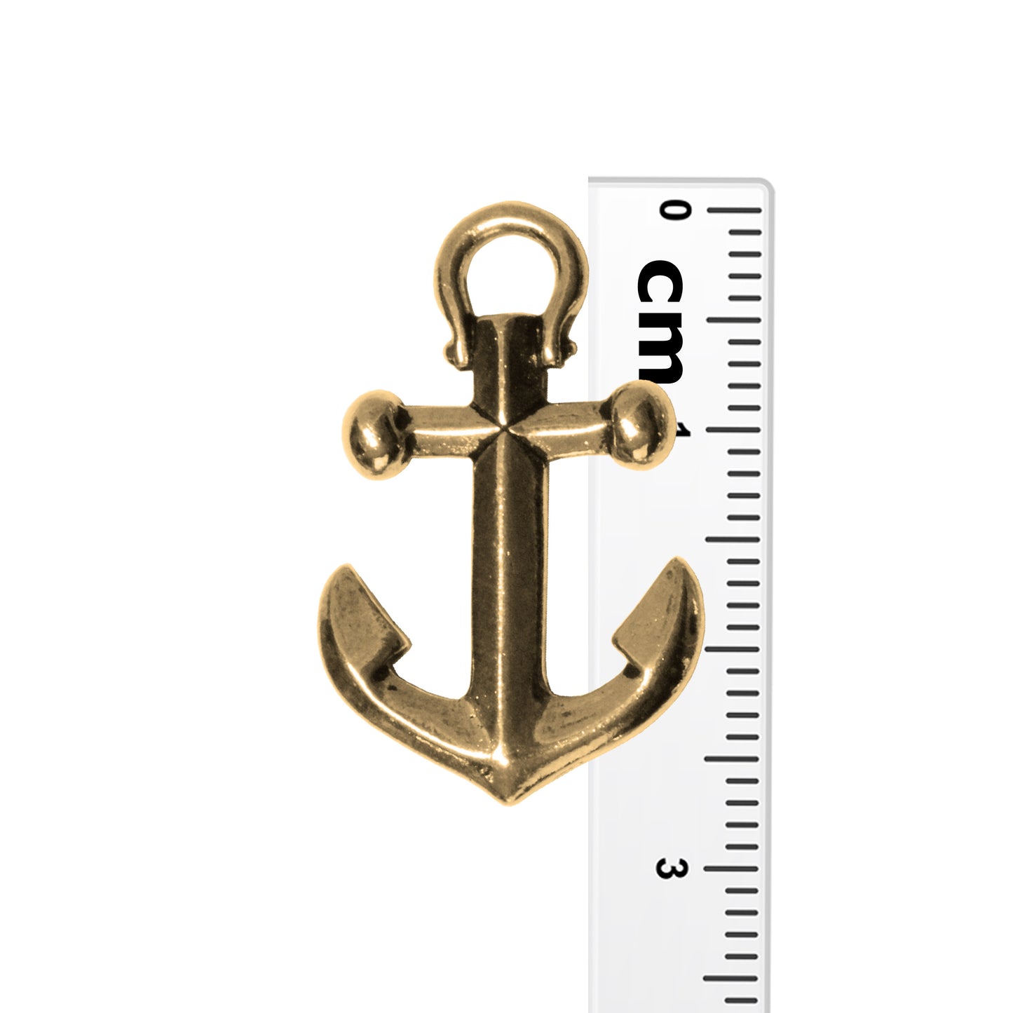 TierraCast Anchor Pendant / pewter with antique gold finish