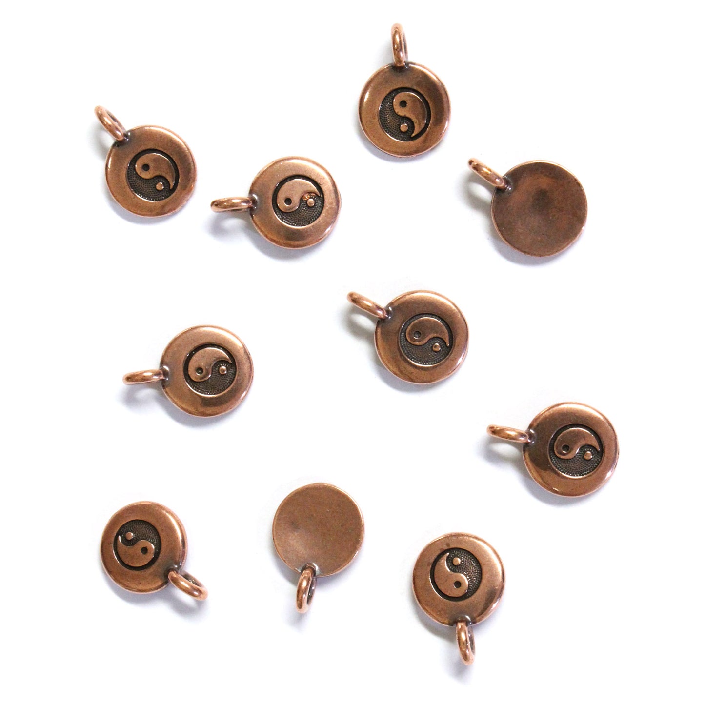 Yin Yang Charm Antique Copper - 10 Pack
